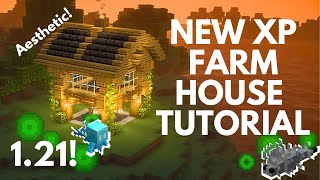 NEW 121 XP Farm House Tutorial Aesthetic in Minecraft [upl. by Nillor]