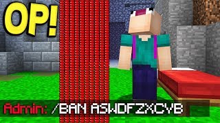 ADMIN BANS ASWDFZXC IN MINECRAFT [upl. by Nageam]