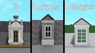 3 DETAILED Dormer Designs  Bloxburg Build Hacks [upl. by Shayna]