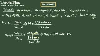 Soluciones mezcla de soluto y solvente Ejemplo 4 [upl. by Ycnuahc]