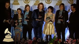 Arcade Fire in the media center after winning Album of the Year  GRAMMYs [upl. by Kendyl20]