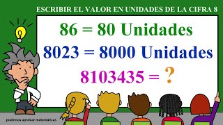 TRUCO PARA ESCRIBIR EL VALOR EN UNIDADES DE UNA CIFRA UN CLÁSICO EN LOS EXÁMENES [upl. by Sinnaiy]