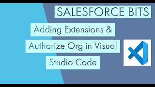 VS Studio Code Adding Extension amp Authorize Org [upl. by Assirek624]