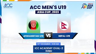 Afghanistan vs Nepal  Match 6  ACC Mens U19 Asia Cup 2023 [upl. by Ydnyc]