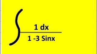 Integrate 1dx13sinx [upl. by Ellevehs]