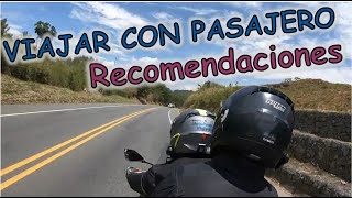 PASAJERO EN MOTO O PARRILLERO RECOMENDACIONES [upl. by Xirdnek355]