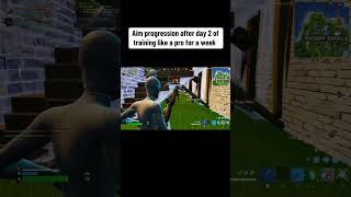 Aim progression after day 2 of training like a pro fortnite fortnitemontage fortniteshorts [upl. by Sowell]