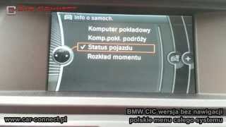 BMW CIC wersja bez nawigacji polskie menu Car Connect [upl. by Adnertal164]