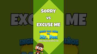 SORRY VS EXCUSE ME  INGLÉS PARA NIÑOS CON MRPEA  ENGLISH FOR KIDS [upl. by Corell]