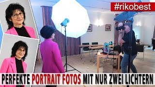 Perfekte Portrait Fotos fotografieren ganz einfach mit nur zwei Lichtern tolle Business Portraits [upl. by Aicelav]