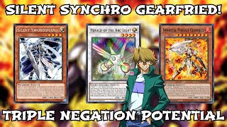 YuGiOh Duel Links  THE NEW HERALD GIVES AN OMNI NEGATION TO SILENT SWORDSMAN GEARFRIED [upl. by Worlock639]