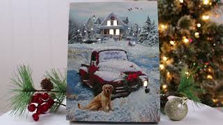 A2251 Happy Holidays 8x6 Lighted Tabletop Canvas [upl. by Silecara]