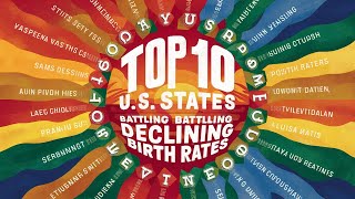 Top 10 U S States Battling Declining Birth Rates [upl. by Hembree595]