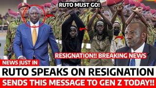 RUTO Breaks SILENCE on RESIGNING from OFFICE sends GEN Zs a MESSAGE before TOMMOROWS DEMOSTRATIONS [upl. by Aoht]