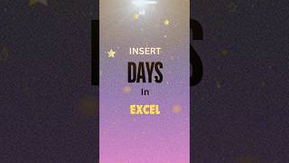 Insert DAY in Excel excelformula exceltech excel exceltips excelgyan exceltricks [upl. by Yentiw]