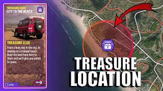 TREASURE HUNT CITY TO THE BEACH in Forza Horizon 5  Chest Location Winter Season [upl. by Euqinim990]