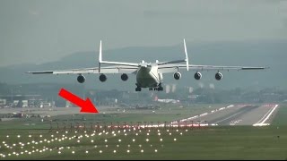 ✈ Antonov225 MRIYA was 😓 the AMAZING BIGGEST Plane on Earth landing at Zurich Kloten Airport  ZRH [upl. by Annalla]