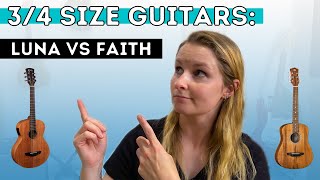 34 Size Guitar Review and Comparison Luna vs Faith [upl. by Aneleasor]