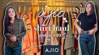 Ajio Shirts Haul🌸  Trendy TryOn Haul  Kajal Mehra [upl. by Annair]