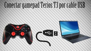 Como conectar el Gamepad Terios T3 a Pc mediante USB  No Bluetooth  Tutorial [upl. by Alika]