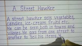 A Street Hawker Essay in English Short English Essay [upl. by Delacourt]