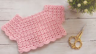 🌸🌷HERMOSO CANESU A CROCHET VARIAS TALLAS  GANCHILLO BEBE FANICROCHET 🌸🌷 [upl. by Ado]