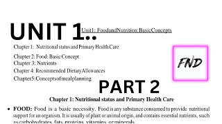 UNIT 1 FOOD NUTRITION AND DIETETICS  CLASS 11 CHAPTER 4  PART 2 [upl. by Svoboda588]