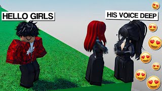 RIZZING AS A DEEP VOICE EBOY IN ROBLOX VOICE CHAT [upl. by Tenrag291]