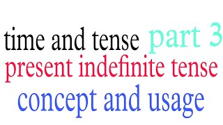 ENGLISH by Abhishek Petkar  TIME AND TENSE  SIMPLE PRESENT TENSE CONCEPT AND USAGE PART 3 [upl. by Lehcar]