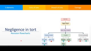 Tort revision Negligence Flowcharts [upl. by Aynosal]