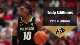 2024 NBA Mock Draft  Cody Williams  Colorado Highlights [upl. by Rodmann]