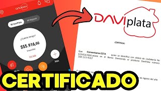 🔴Cómo Descargar CERTIFICADO DAVIPLATA │Certificado Bancario │ 2024 [upl. by Cristoforo480]