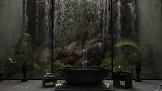 Relax With Your Own Private Waterfall amp Spa  Waterfall Sounds For Zen Meditation or Sleeping [upl. by Semreh716]