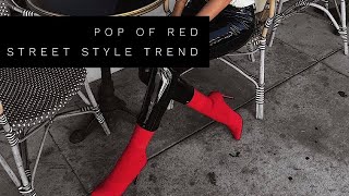 POP OF RED STREET STYLE TREND  FALL ITCOLOR 2017  Linas Fashion Tips [upl. by Landers]