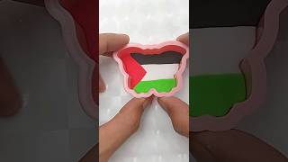 SAVE PALESTINE 🇵🇸  making the flag of palestine 299 satisfying diy claycraft shortsvideo [upl. by Lesab]