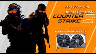 Fx8300 RX580 8gb 16gb ram  CS 2 TEST 2 FULL HD [upl. by Karie]