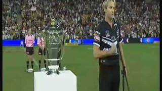 New Zealand National Anthem performed by Geoff Sewell at Rugby League World Cup 2008 [upl. by Leibarg]