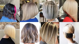 Angled Women Short Bob Haircuts Woman Short Bob Haircuts 2024 [upl. by Esiled]