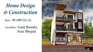 Multistorey House 30 x 80 Plot 7200 SqFt for 828 Lakh  Elevation  Home Plan  Construction [upl. by Luar]