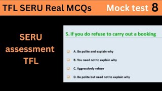 SERU Real Exam MCQs 2024  Part 8  SERU assessment MCQs SERU assessment TFL 2024 [upl. by Louth]