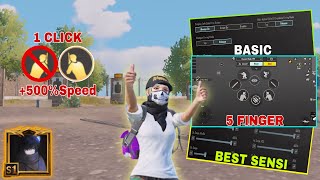 New Conqueror🔥iPhone 14 Pro Max Control CODE 5 FingerSensitivity FASTER PLAYER  PUBG BGMI [upl. by Aynna210]