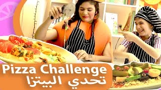 فوزي موزي وتوتي – DIY مع المندلينا  تحدي البيتزا  Pizza challenge 🍕 [upl. by Tharp799]