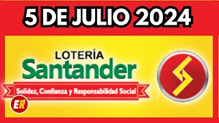 Resultado LOTERIA DE SANTANDER VIERNES 5 de julio de 2024 💫✅💰 [upl. by Ynamrej]