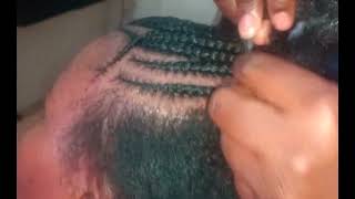 how to feed braids in a natural hair [upl. by Tedra]