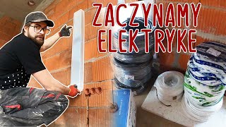 ZACZYNAMY INSTACJĘ ELEKTRYCZNĄ  puszki przewody bruzdowanie smart home🏡 [upl. by Schroeder]