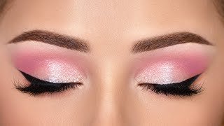 QUICK amp EASY Pink Smokey Eye Makeup Tutorial [upl. by Blodget]