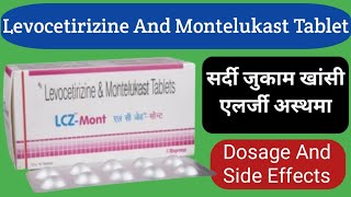 Levocetirizine And Montelukast Tablet Uses  LCZ Mont Tablet  सर्दी जुकाम एलर्जी अस्थमा की दवा [upl. by Llerahc]