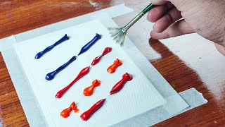 2 Acrylic Painting  Fire Painting  Acrylic Abstract Painting Tutorial for Beginners [upl. by Adar677]