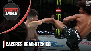 Alex Caceres head kicks Julian Erosa 👀 UFCVegas66  ESPN MMA [upl. by Alroy884]