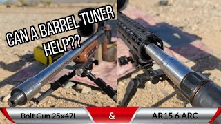 Taming Harmonics  Ey Barrel Tuner test Bolt gun 25x47L amp AR15 6 ARC [upl. by Attaymik]